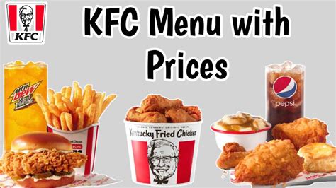 kfc menu with prices 2023 near me